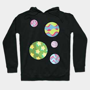 funky planet sticker pack Hoodie